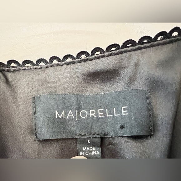 Majorelle Tillie Black mini dress with puffy sleeves and cut outs size small - Picture 11 of 16